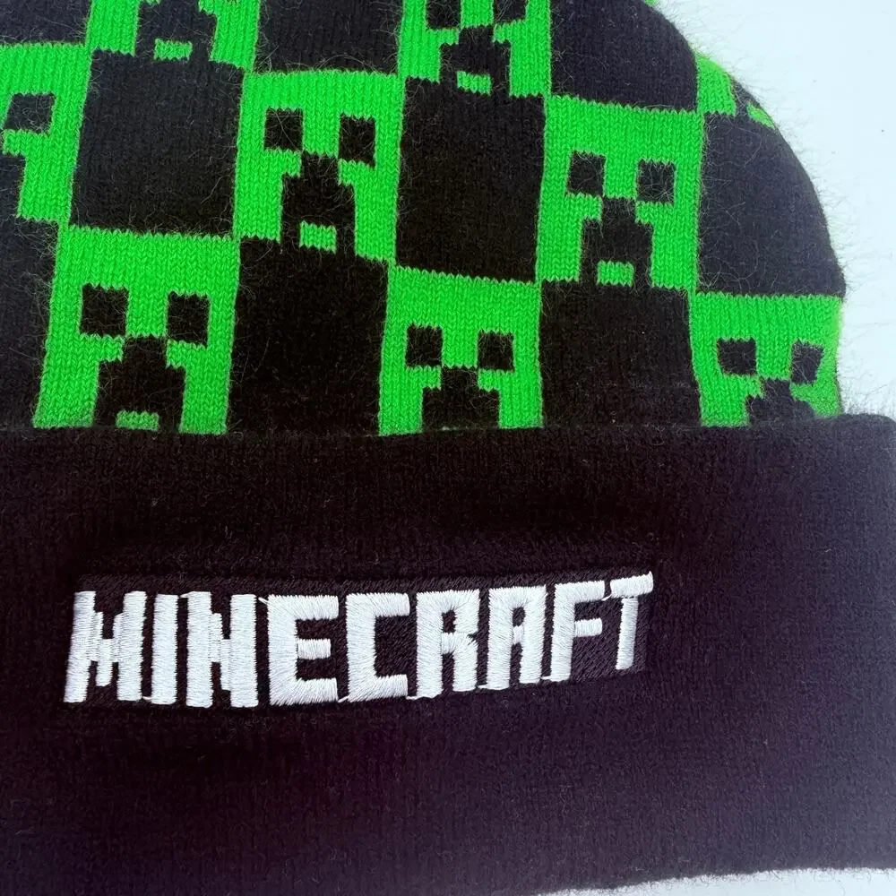 Minecraft knit beanie